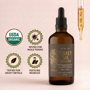 Certified Organic Turkey Tail Tincture Wild | Ultrasonic dual extract