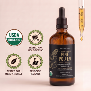 Wild Lodgepole Pine Pollen Tincture Certified Organic