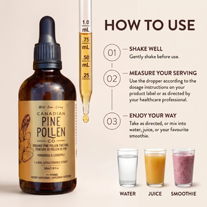 Certified Organic Pine Pollen Extract - Wildcrafted and Standardized Potency