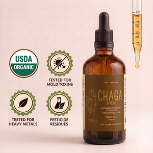Chaga Mushroom Dual Extract| Wild Certified Organic Chaga Tincture