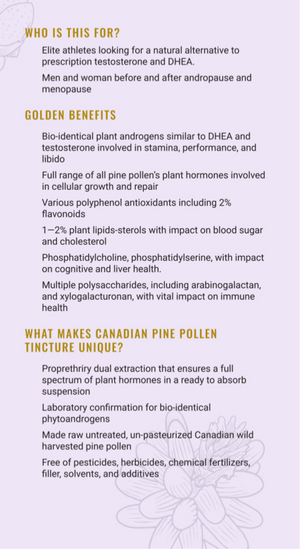 High Potency Pine Pollen Duo| 250mg Pine Pollen Per 2 ML Tincture