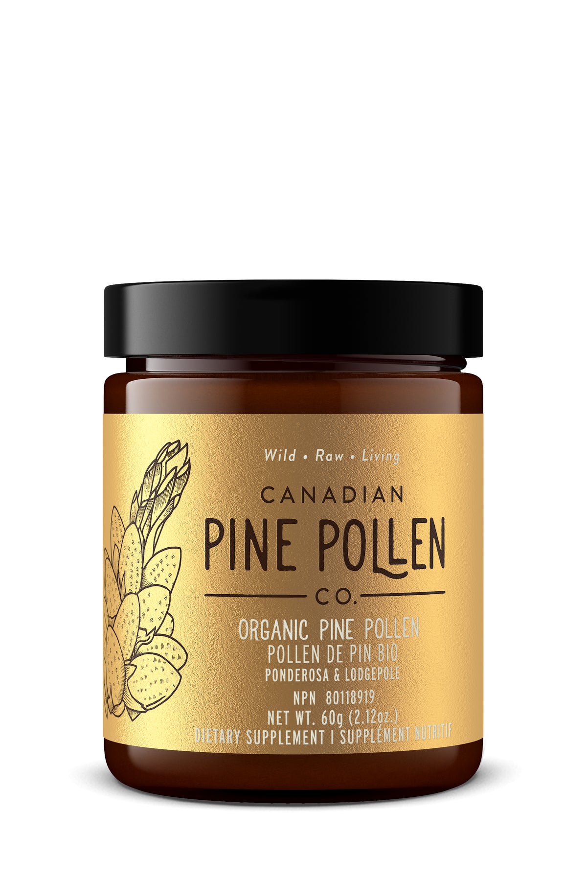 CanadianPinePollen-60g-OrganicPinePollen_1