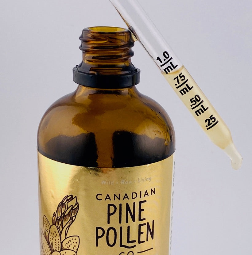 Certified Organic Potency Pine Pollen | 500mg Pine Pollen Per 2 ML of Extract