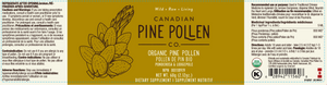 Poudre de pollen de pin sauvage - Certifié biologique (pin tordu et pin ponderosa) 60 g (2,12 oz)