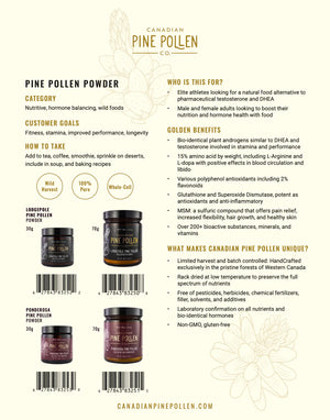Wild Ponderosa Pine Pollen - Certified Organic Powder