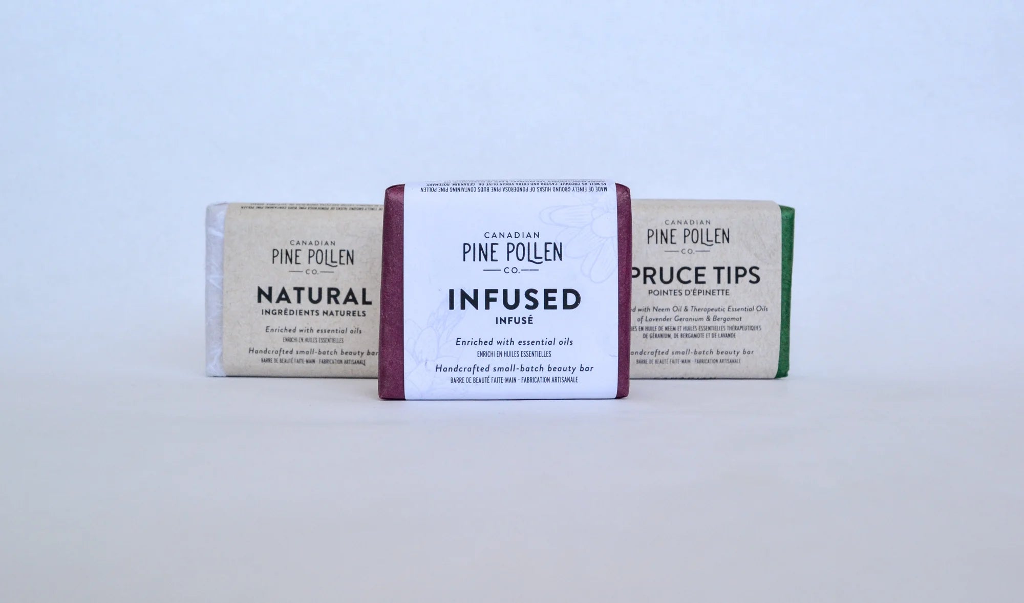 Pine Pollen and Spruce Tip Infused Natural Soaps