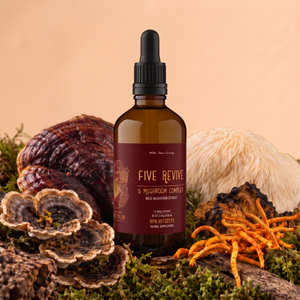 Five Mushroom Complex  |  Wild, Certified Organic dual extract- Fruiting body
