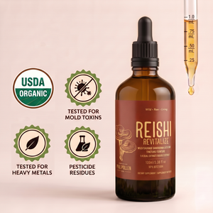 Wild Reishi Tincture Certified Organic  | Dual Extract