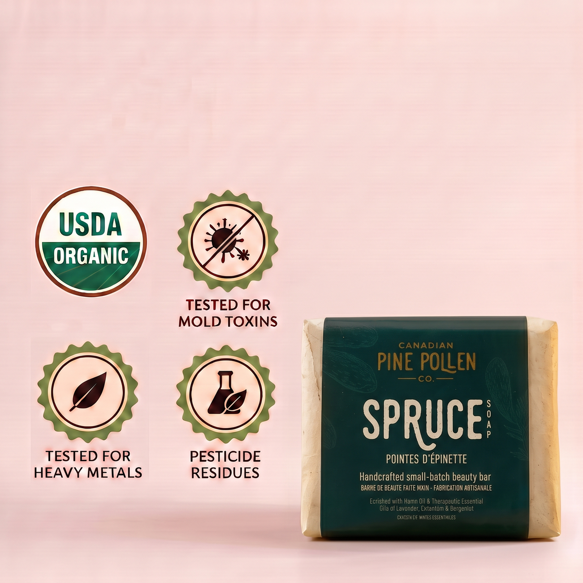 SAVON - Pointes d'Épicéa enrichi à l'huile de Neem &amp; Huiles Essentielles