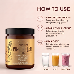 Certified Organic Pine Pollen Powder - Wildcrafted