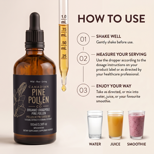 Wild Lodgepole Pine Pollen Tincture Certified Organic
