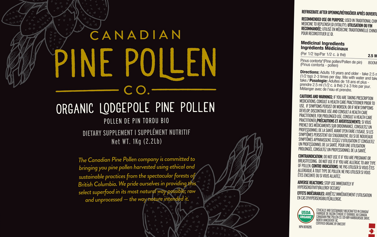 Wild Pine Pollen - Certified Organic  Lodgepole