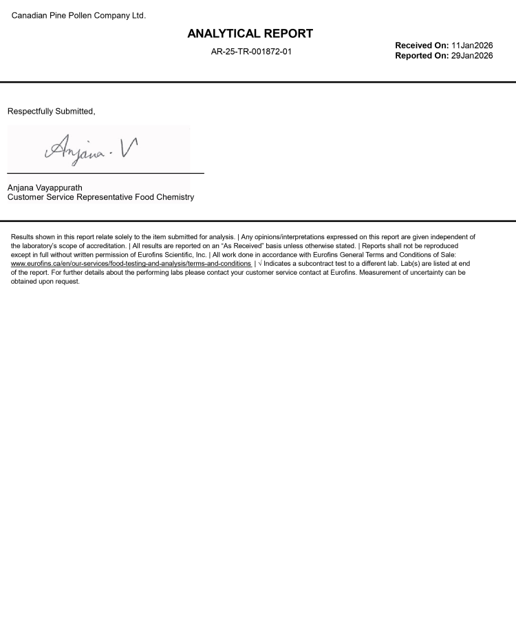 Eurofins Analytical Report Part 2