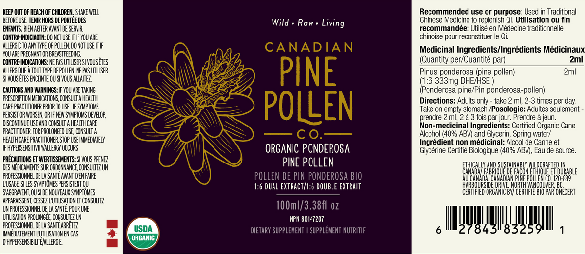 Wild Pine Pollen Tincture Duo - Certified Organic