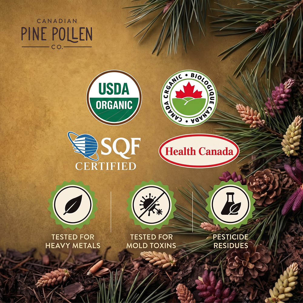 Certified Organic Pine Pollen Powder - Wildcrafted