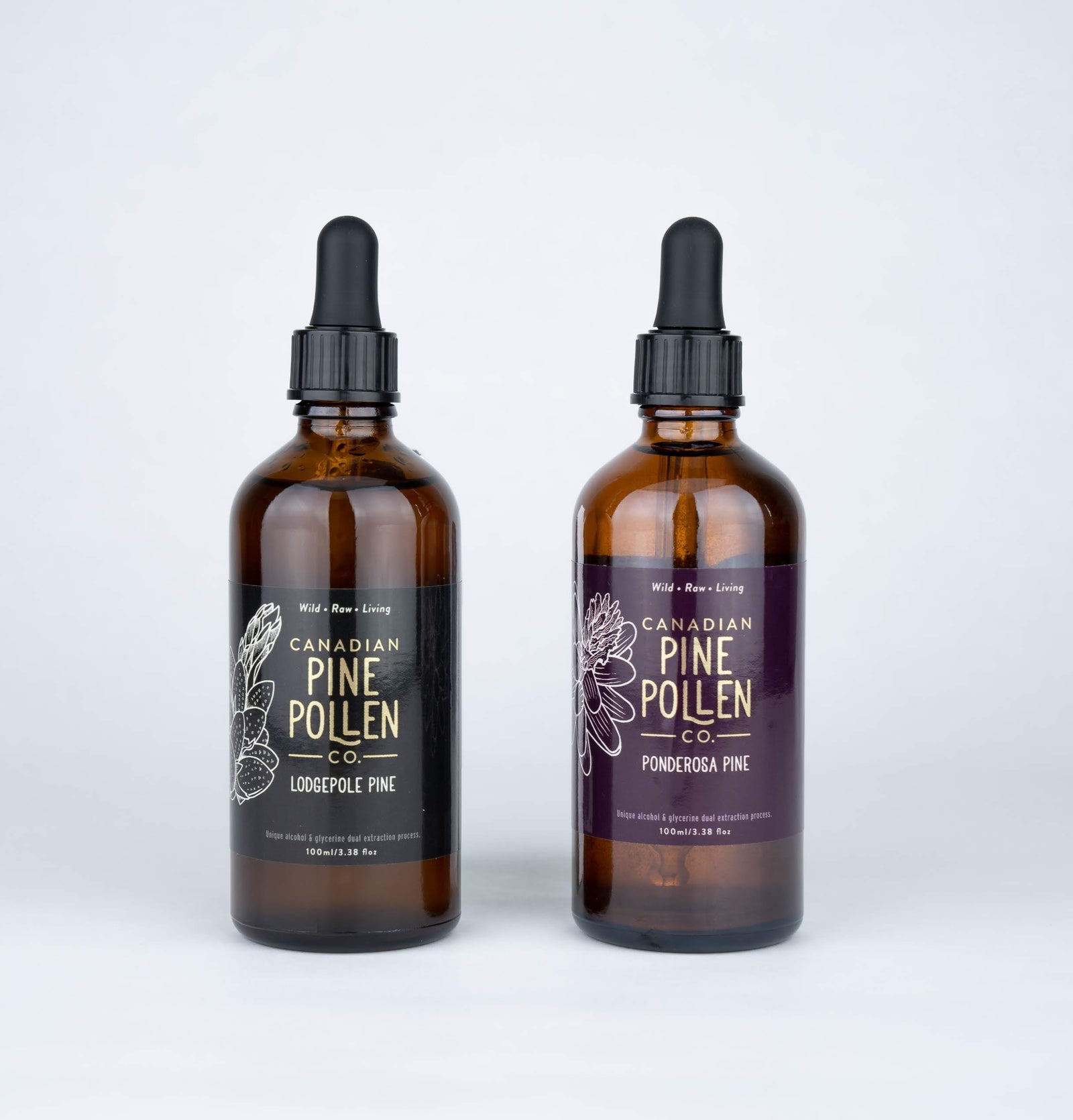 Wild Pine Pollen Tincture Duo - Certified Organic - (200ml-6.8 fl.oz)
