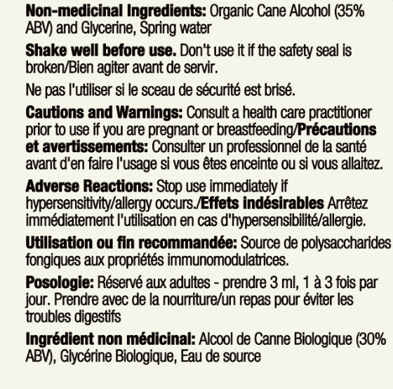 Wild Mushroom Tincture 5-pack; 1:4 Dual Extract-250mg/ml  (500ml/13.6oz)