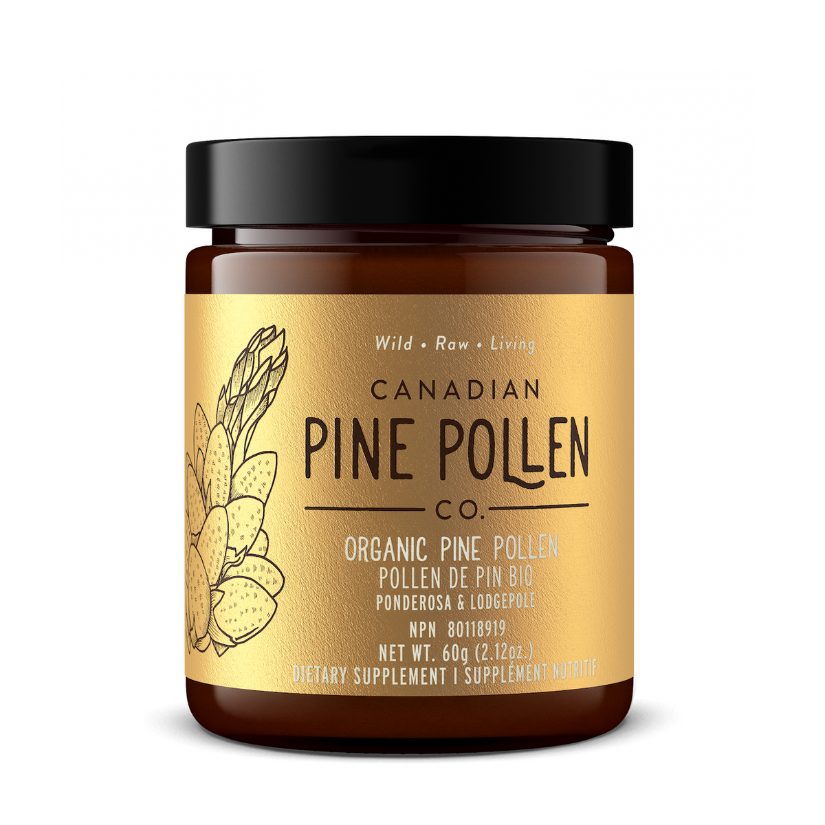 Certified Organic Pine Pollen Powder - Wildcrafted