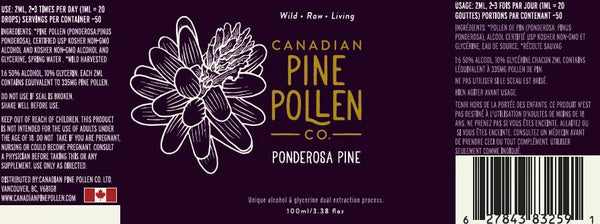 Lodgepole Pine Pollen Powder - 70g (2.74 oz)  Canadian Pine Pollen Co. -  Canadian Pine Pollen Company